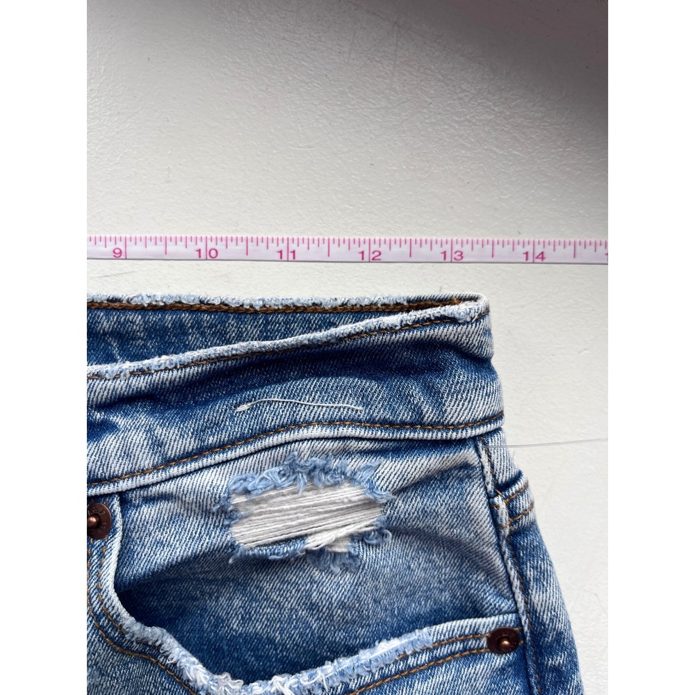 Abercrombie & Fitch Curve Love Ankle Straight Distressed Jeans 27/4L - Picture 4 of 5